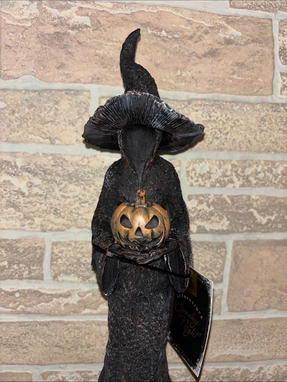 Spooky Night Jack-O'-Lantern Hooded Figure - black